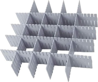 8pcs Adjustable Grid Drawer Dividers DIY Plastic Closet Separator Tidy Organizer