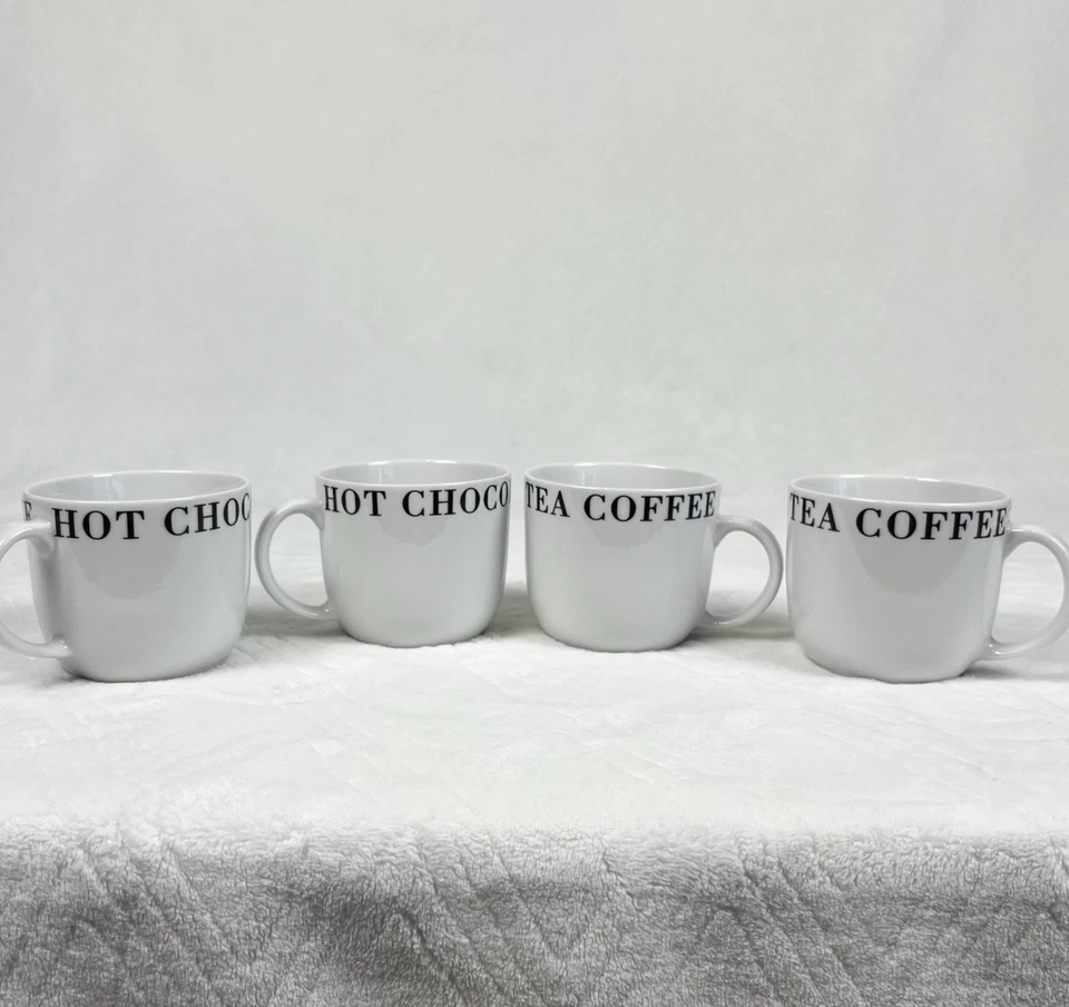 Juego de 4 tazas de café té chocolate caliente caja y barril  Foto 2 de 4