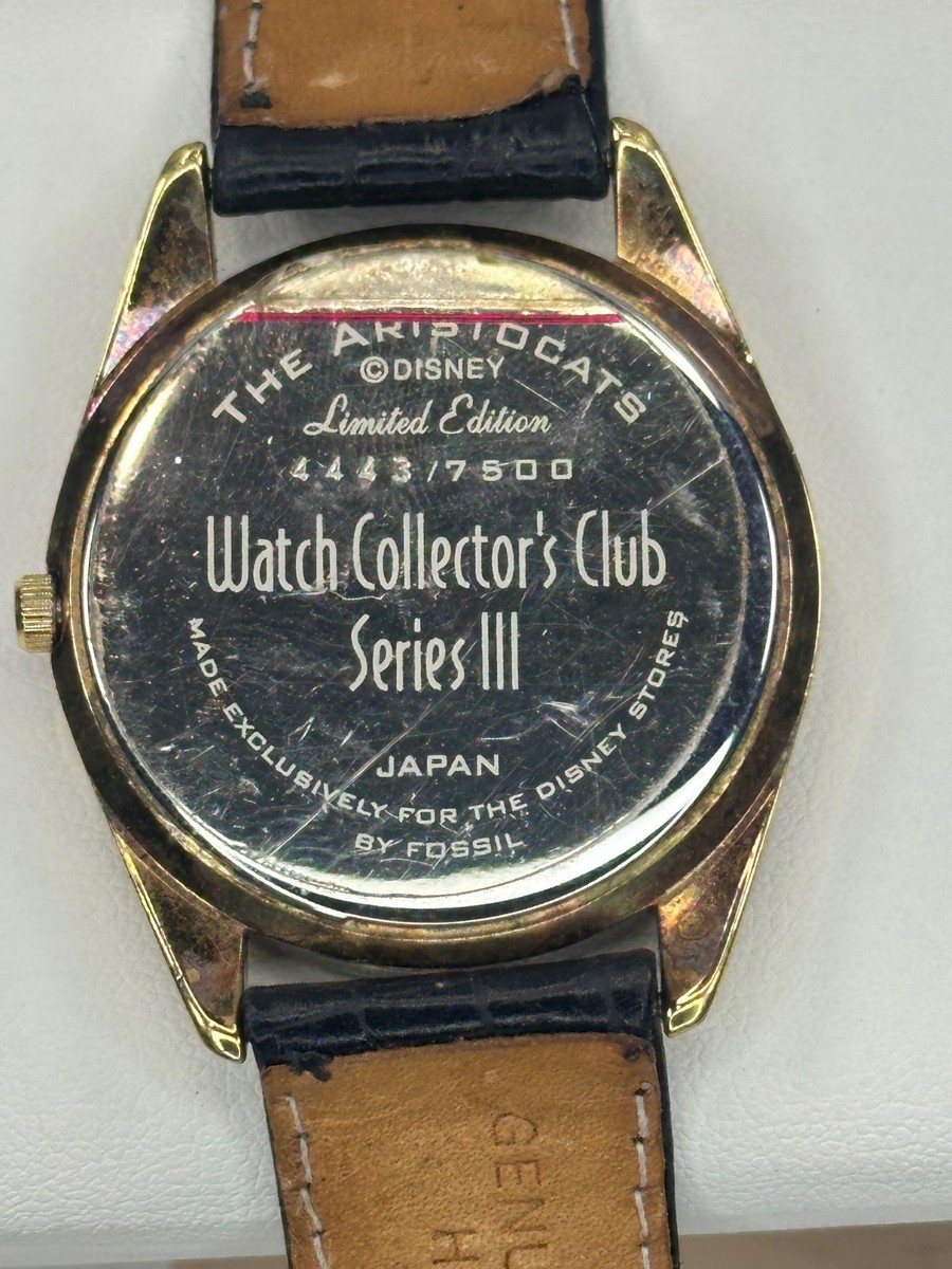 Disney The Aristocats Watch Fossil Series III Limited Edition Tin 2675/7500 Gold The Aristocats Collectors Club Series III Watch 1994 Fossil  main image 3