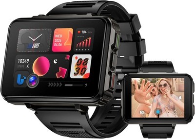 LOKMAT 4G SIM Card Smart Watch, 6GB+128GB Android Smartwatch 2.4'' Large For Men