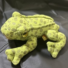 Folkmanis Mini Green Frog Finger Puppet 5" Plush STUFFED ANIMAL Toy