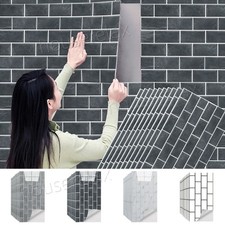 100 Pack Self-Adhesive Brick Wall Tiles Sticker Stick On Kitchen Bathroom Wall