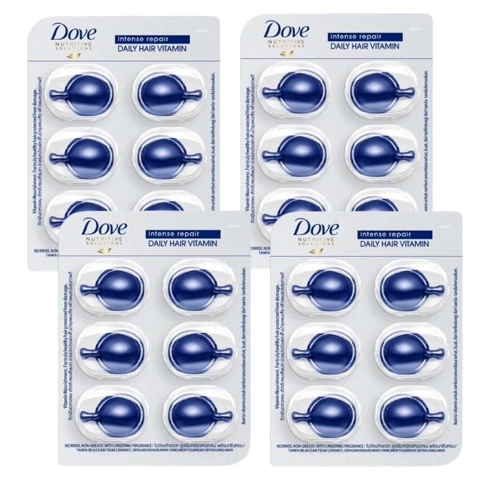 4X Dove Hair Care Vitamin Intense Repair Daily Hair Vitamins Nutritive Solutions
