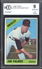 1966 Topps #126 Jim Palmer Rookie Card BGS BCCG 9 Near Mint+. rookie card picture