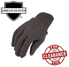 1 Dozen Brown Jersey Cotton Work Gloves, Size: Small For General Purpose Use