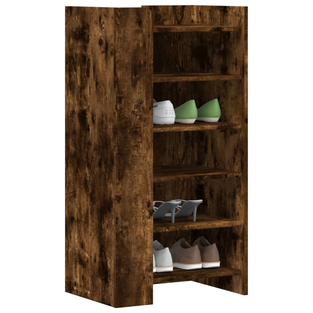Scarpiera Salvaspazio Rovere Fumo 52cm - Ordine in Casa per Famiglie
