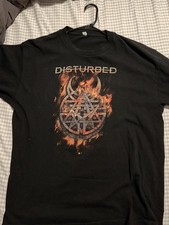 Disturbed Believe 2002 Graphic Short Sleeve T-Shirt Black Band Merch Size XL VTG