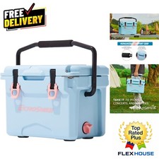 Sky Blue 12 Quart Rotomolded Cooler - Insulated for 120 Hour Cold Retention
