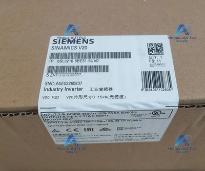 6SL3210-5BE31-5UV0 1PCS New Siemens Industry Inverter 6SL32105BE315UV0  FastSHIP