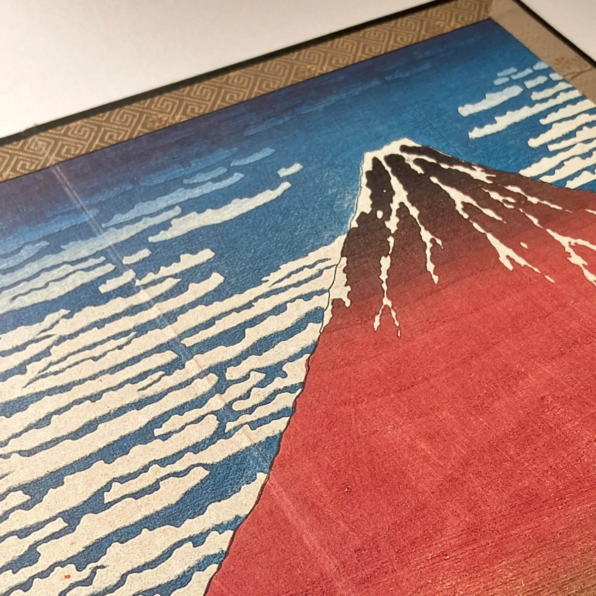 富士山 水墨画 折りたたみ式屏風 160cm x 90cm Katsushika Hokusai 