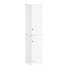 Ashland 2-Door Tall Bathroom Cabinet - Narrow Storage Cabinet with 6 Shelves,...