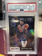 2019 Hoops Premium Stock - Karl Anthony Towns - Lights Camera Action HOLO #12