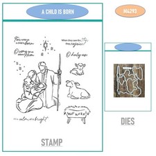 A CHILD IS BORN Dies and Stamps Scrapbook DIY Handmade Greeting Card Making