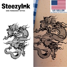 SteezyInk temporary tattoo Dragon last upto 2 weeks 4 x 7 inch
