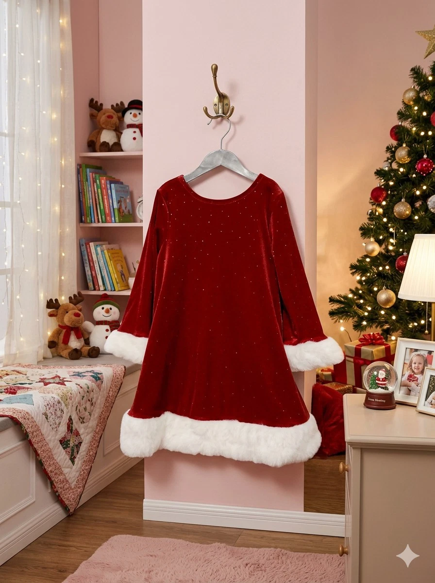 Faux Fur Christmas Dresses for Girls for sale | eBay Faux Fur Christmas Dresses for Girls for sale | eBay
