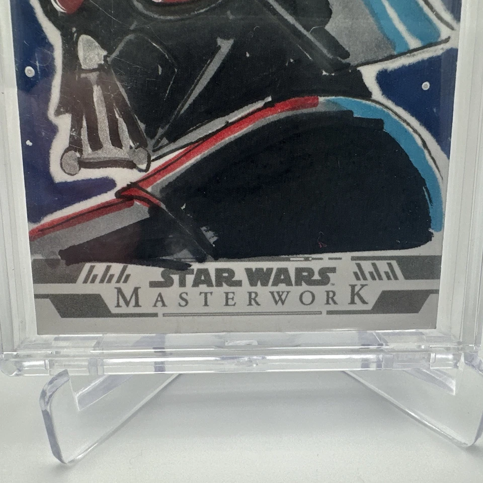 DARTH VADER TOPPS STAR WARS MASTERWORK SKETCH CARD AUTO Mike LaPeruta 1/1 - Image 2 of 4