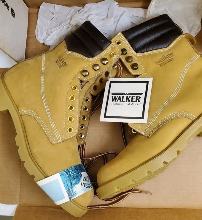 New with tags and box rare vintage walker oil resistant men's boots size 8.5 - Image 3 of 4