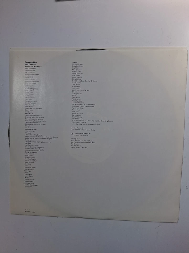 Vinyl Record LP Pat Benatar Seven The Hard Way VG - Image 4 of 4