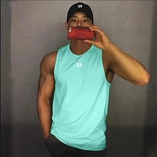 Mannen Bodybuilding Tank Tops Gym Workout Fitness Mouwloos Shirt Running