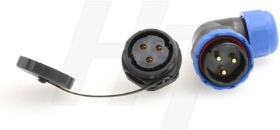 HangTon HE29 Waterproof 3 Pin Connector Plug Panel Socket Male Fem Size: 3 pin