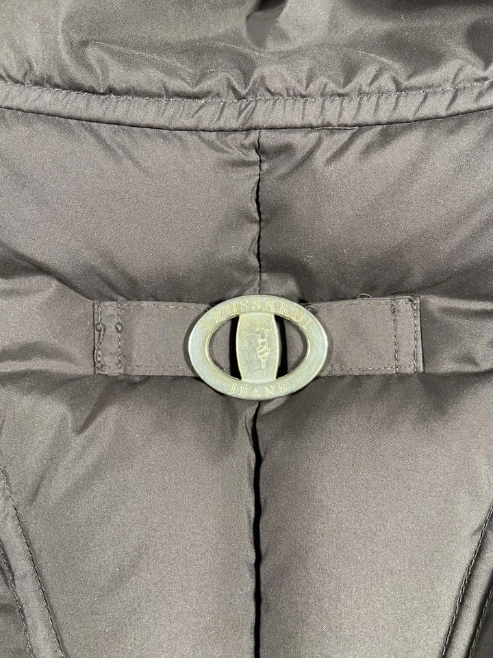 Parka de plumón Trussardi talla 40 mediana marrón acolchada hecha en Italia Foto 4 de 4