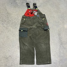 Vintage Kids Clifford The Big Red Dog Green Corduroy Overalls Rare Size 5