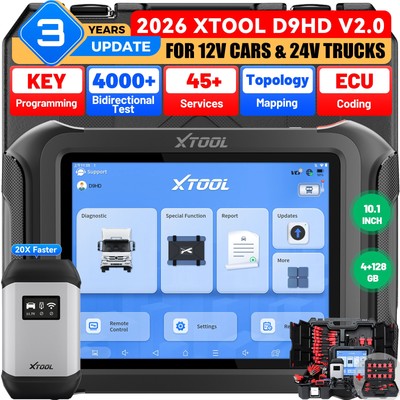2026 XTOOL D9HD Diesel & Gasoline All System Heavy Duty Truck Diagnostic Scanner