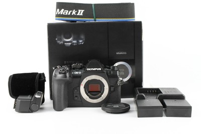 [Almost Mint] Olympus OM-D E-M1 II (Shutter count 5397 ) w/Flash,Box #789A