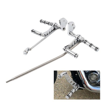 Pair Forward Controls Footpegs Levers For Harley Dyna Low Rider 00-12 Chrome