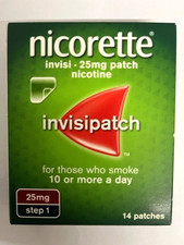 Nicorette Step 1 Invisipatch 14 Patches Smoking Nicotine Help Quit EXP 01/28