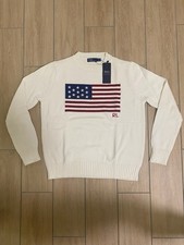 Polo Ralph Lauren American Flag Knit Sweater, Size Medium