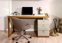 Moderner Grauer Holzschreibtisch FüR BüRo Und Homeoffice