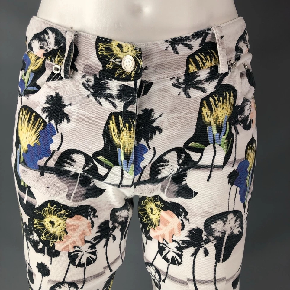 OPENING CEREMONY Size 2 black & white Yellow Cotton Blend Casual Pants - Image 2 of 4
