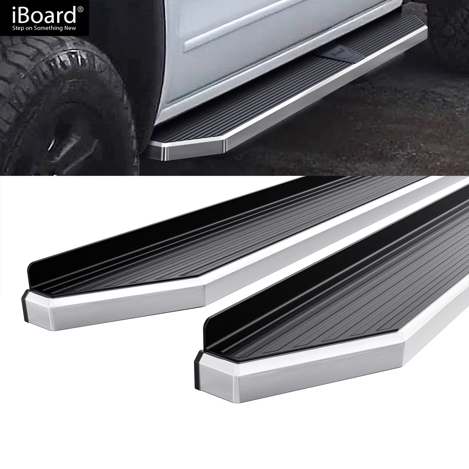 APS Running Board Polished 6" Fit Silverado Sierra Double Cab 07-18 — 第 2/4 张图片