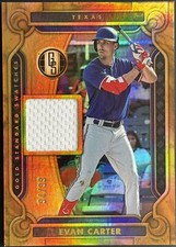 2023 Chronicles Evan Carter #GSS-EC RC PATCH Swatches Gold /99