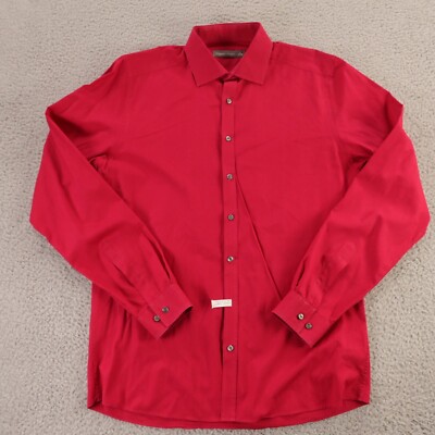 Angelo Litrico Shirt Mens M Pink 100% Cotton Button Up Long Sleeve