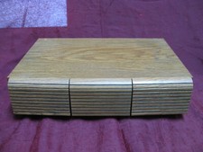 Audio Cassette Tape Storage Faux Wood Grain drawer cabinet With Random Tapes