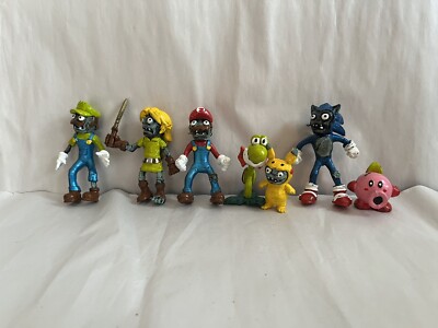Pack Of 7 Plants Vs Zombies Figures 4” Mexican Bootleg action
