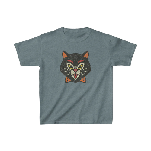 Halloween Cat 1954 Vintage Kid's T-Shirt - Picture 15 of 36