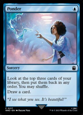 mtg doctor who rare cards Magic: The Gathering Commander Deck it deals damage equal to the number of time counters on it to any target Ponder MTG Commander Doctor Who