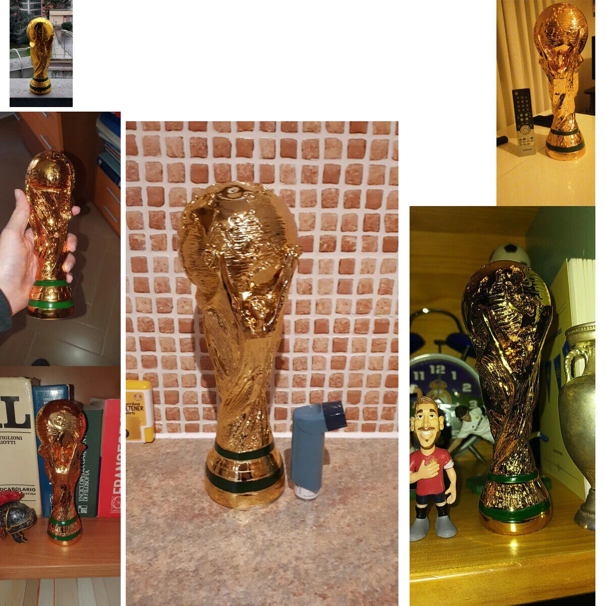 Licensed souvenirs of miniature World Cup Trophy for the 2018 FIFA