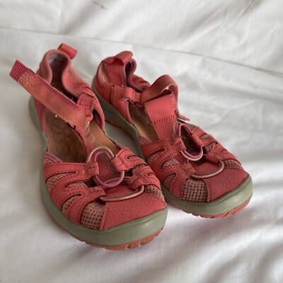 Merrell Girls Hydro Water Hiker Sandals Kids Size 3M Coral Gray Trim  MC58526 - Main Image