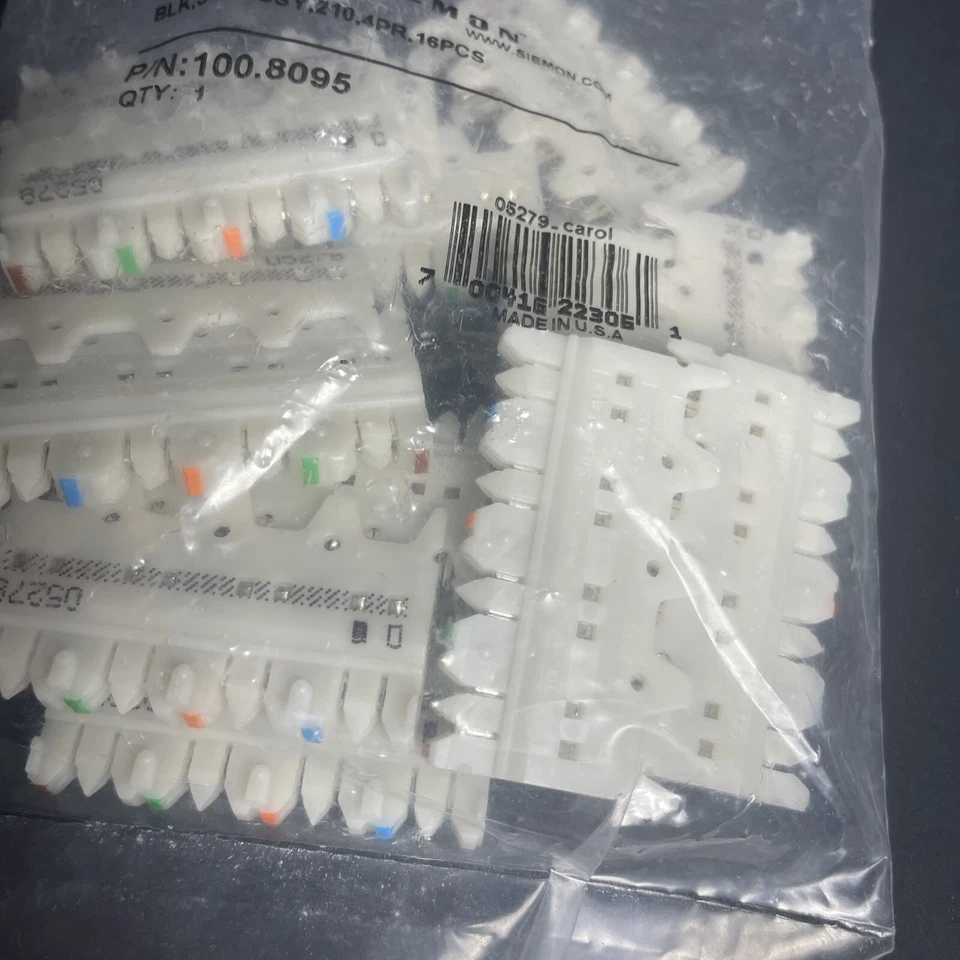 Sealed New SIEMON COMPANY 100.8095 210 TYPE 4-PAIR CONNECTING BLOCKS - Image 3 of 3