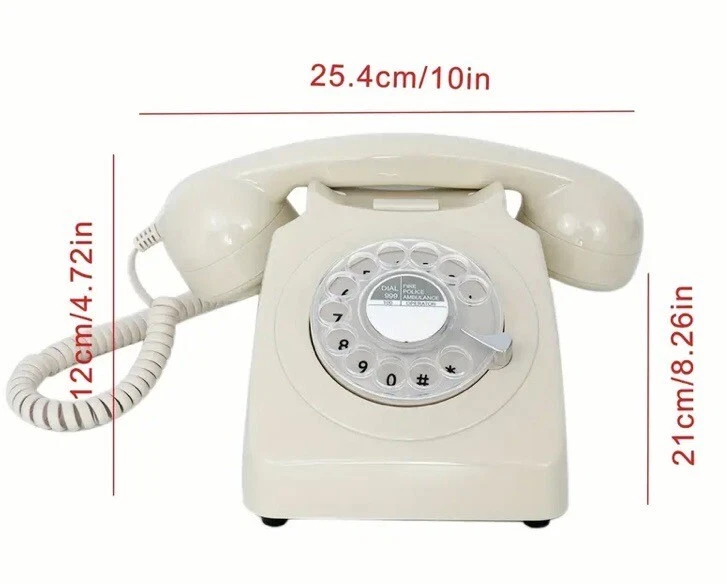 "Teléfono con libro de visitas con audio - Beige - Incluye grabación personalizada de 12"" con tus mensajes -" Foto 4 de 4