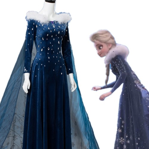Cosplay Frozen 2 Princess Elsa Dresses Halloween Carnival Suits Women Costumes - Picture 2 of 9