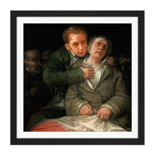 Francisco De Goya Self Portrait With Dr Arrieta Square Framed Wall Art 16X16 In - Bild 1 von 21