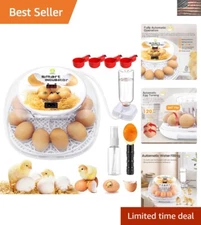 Eco-Friendly 12-Egg Hatching Incubator with Transparent Lid & Water Automator