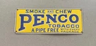 VINTAGE 15” PENCO TOBACCO CIGARETTES PORCELAIN SIGN CAR GAS OIL TRUCK AUTOMOBILE