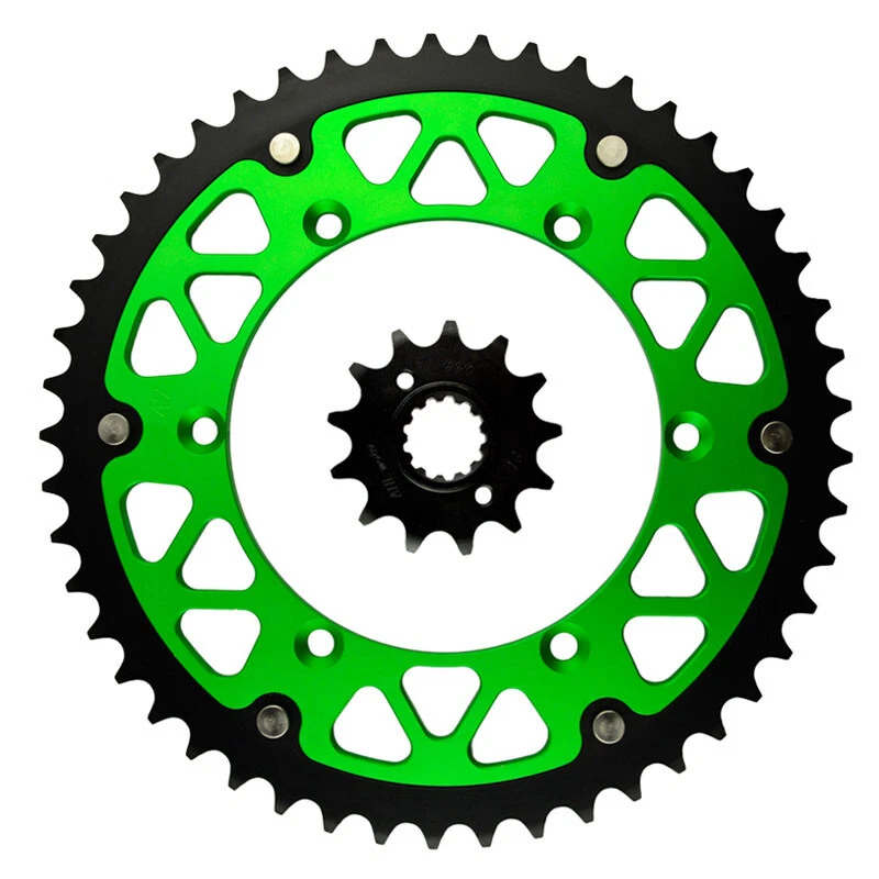 Kit de piñones delanteros traseros 13T-51T para Kawasaki KLX250S 06-20 KLX650R 93-01 KX250 Foto 3 de 4