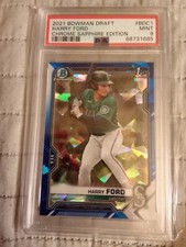 2021 Bowman Chrome SAPPHIRE Draft Harry Ford  #BDC1 Graded PSA 9 MINT Baseball